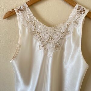 Cinema Etoile Vintage Satin Lace Tank